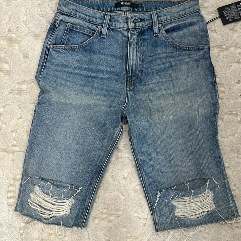 HUDSON*SLOANE* Denim* Distressed*Bermuda *Short* Never Worn